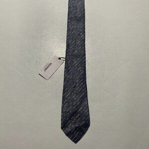 NEW- Mens Murano Collezione Neck Tie Silk Gray Striped MSRP: $80- A104